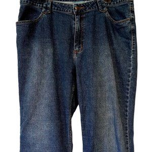 Clere Jeans Wm's 16 Straight Leg  Bootcut Cotton Blend  Stretch  Med-Dk wash VGC